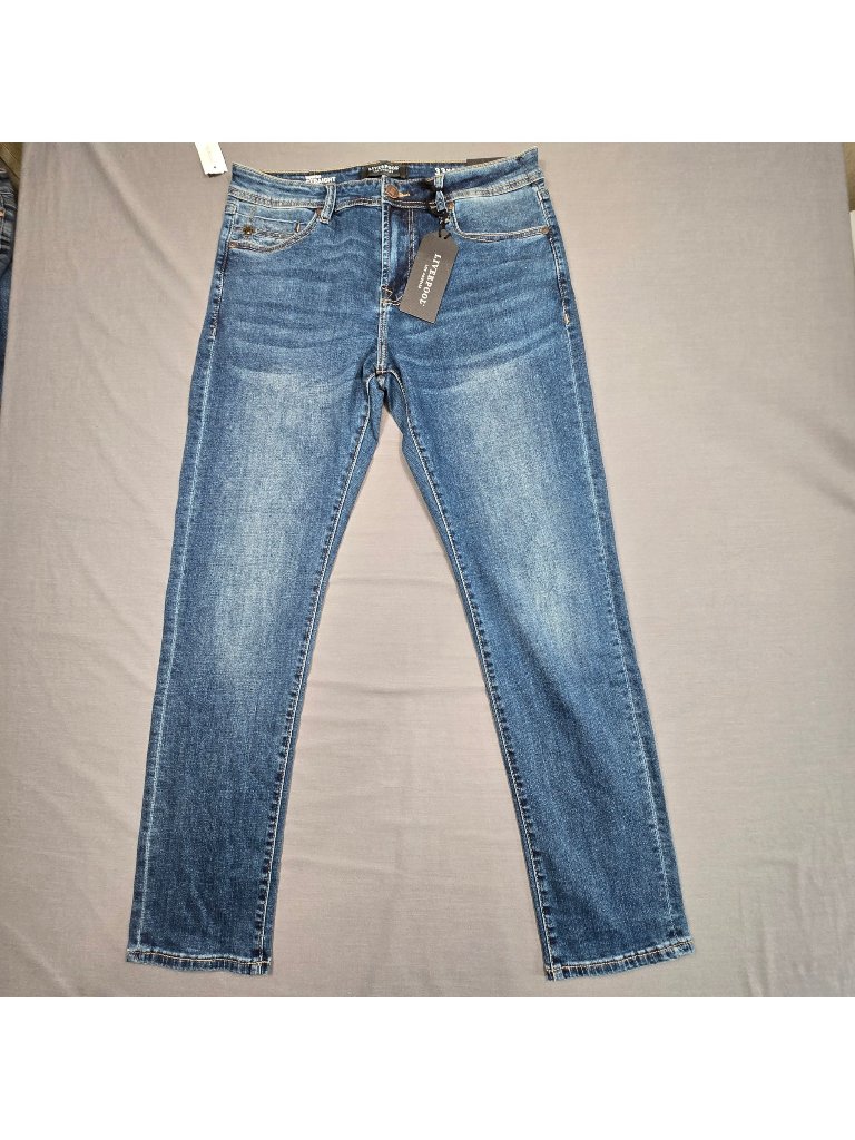 New Liverpool 33x32 Mens Jeans Blue Kingston Modern Straight Fit Denim